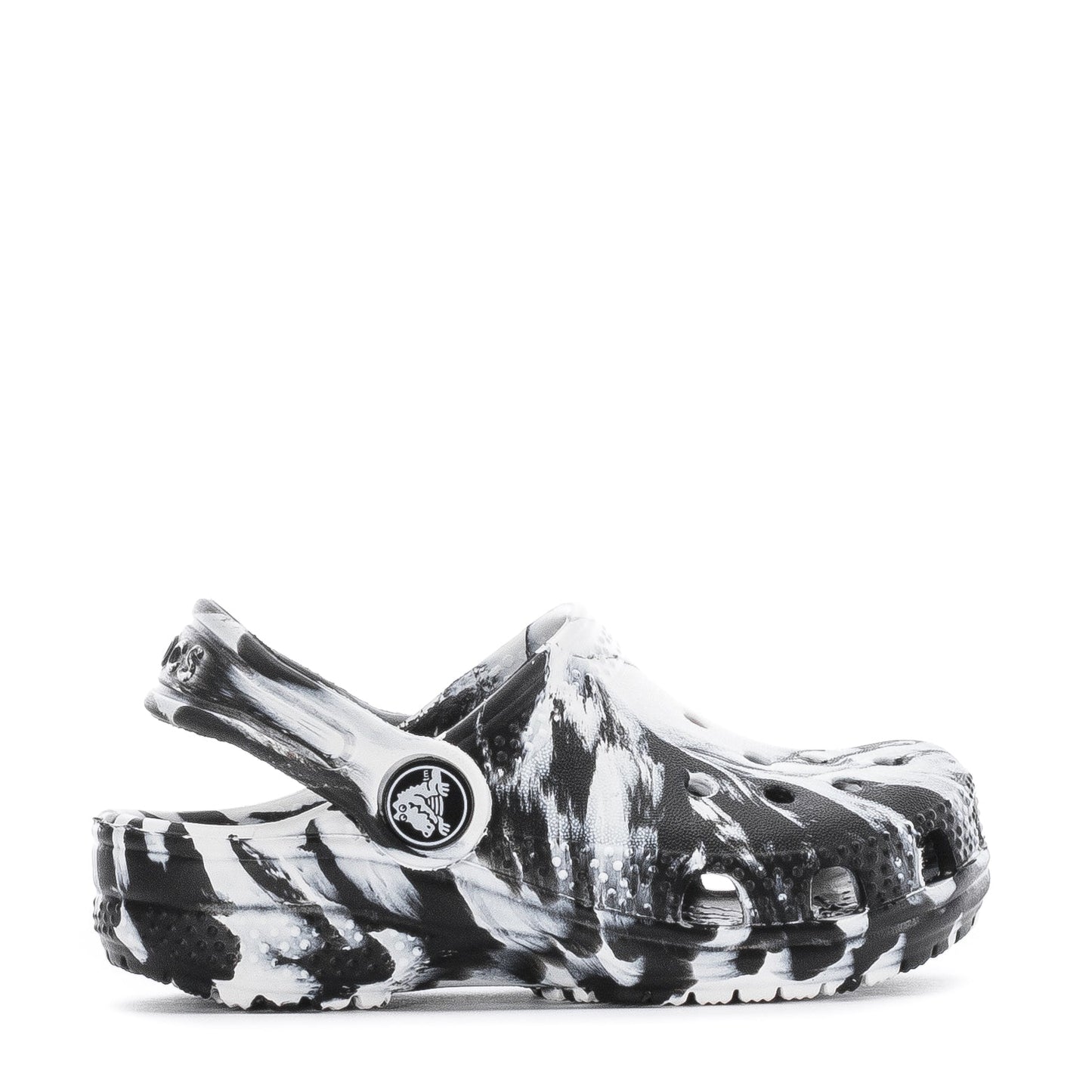 Crocs Toddler Marble Classic Clog - Black / White