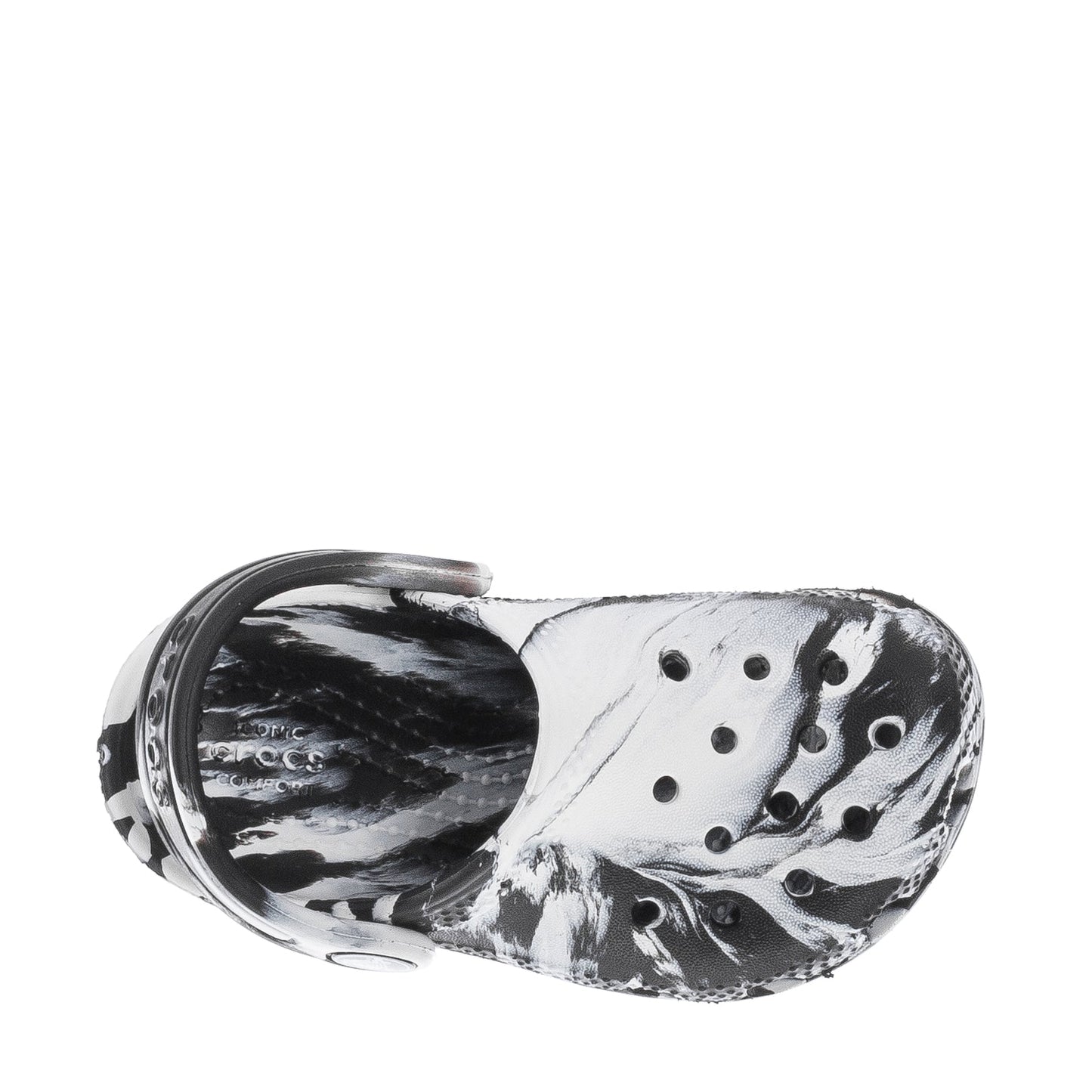 Crocs Toddler Marble Classic Clog - Black / White
