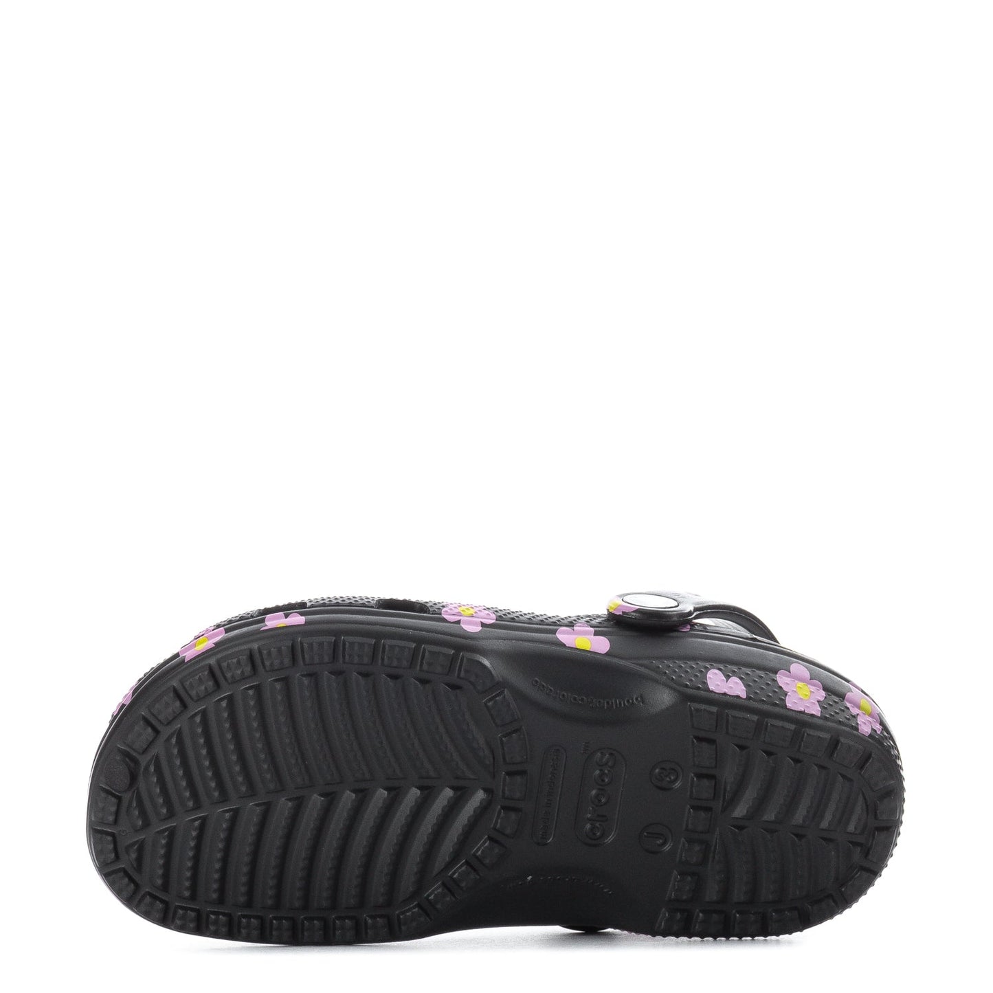 Crocs Kids' Floral Classic Clog - Black / Pink