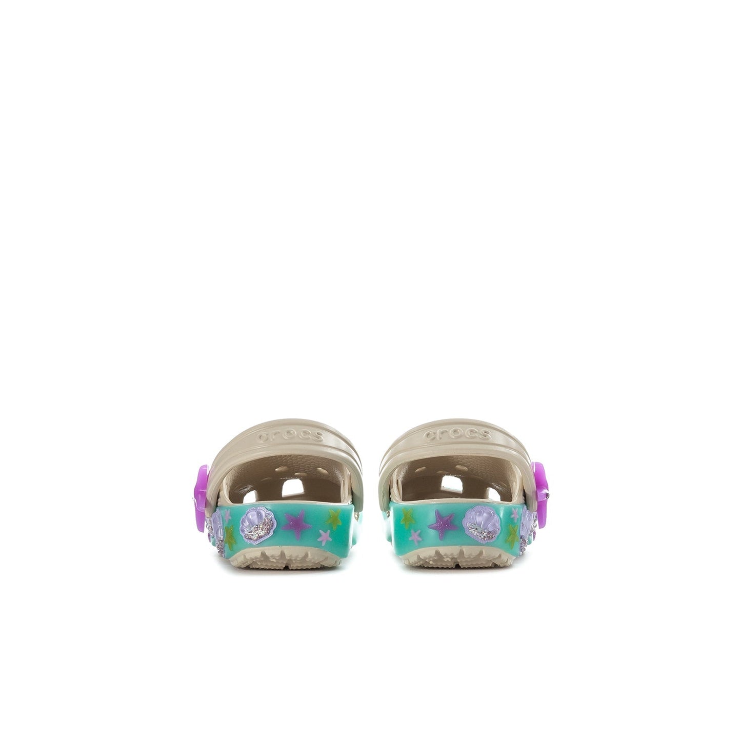 Crocs Toddler Frappe Shells Classic Fun Lab Clog - Cream / Sage