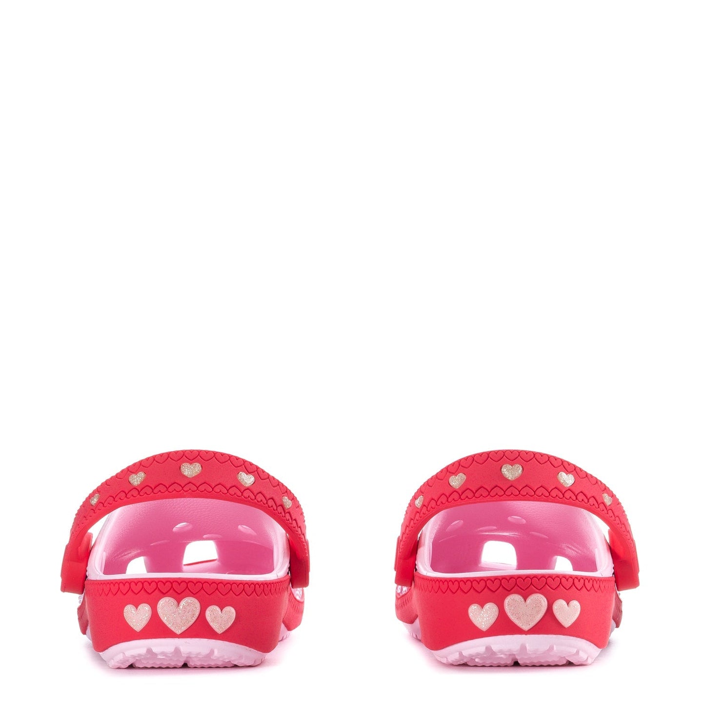 Crocs Kids' Valentine's Day Classic Lighted Backstrap Clog - Pink Milk / Raspberry